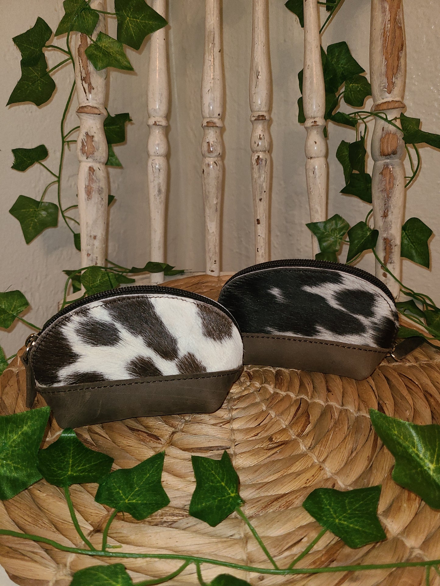 Cowhide Coin Pouches
